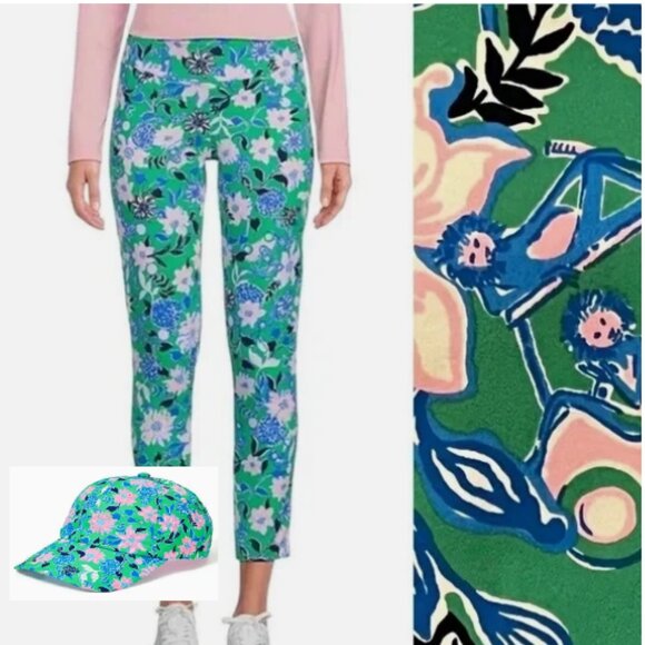 Lilly Pulitzer MATCHING Corso golf pants & hat - Picture 1 of 9